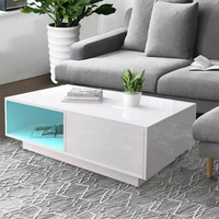 Table basse lumineuse LED table basse haute brillance table basse moderne