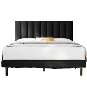 Giường Nữ Hoàng khung, molblly GIƯỜNG KHUNG Nữ Hoàng với bọc đầu giường, nền tảng GIƯỜNG KHUNG Nữ Hoàng với gỗ đá đen hỗ trợ