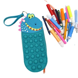 Custom Logo Soft Silicone School Pencil Case Pencil Box for Kids