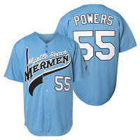 Kaos Jersey Baseball Polos Sublimasi Grosir Gaya Jalanan Remaja Unisex Custom Kancing Depan Jersey Baseball Kosong