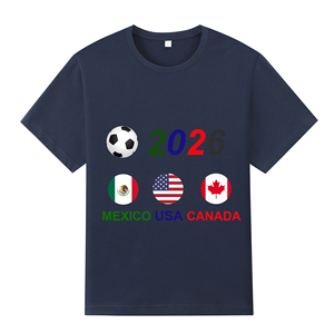 Nuovo cotone NUOXIN personalizzato USA Canada messico bandiere di calcio t-shirt 2026 per la partita di calcio - Product Image 6