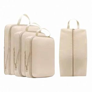 Bag Saving Space for Travel 4 Set Packing Cubes Various Sizes Packing Organizer for <b>Luggage</b> Carry on Suitcase - Product Image 3