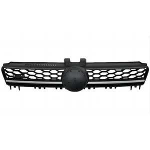 Parrilla Delantera Negra y Cromada para Volkswagen Golf 15-17 GTI, Reemplazo de Plástico para Parrilla de Coche con Diseño de Malla Hexagonal - Product Image 1