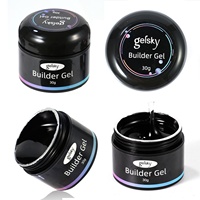 Gelsky Gel de Construction Transparent Dur pour Ongles, Gel Solide d'Extension, Vernis Gel 5 Types de Viscosité, Gel Acrylique de Construction
