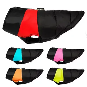 Nước Trái Cây Pet Mùa Đông Dày Windproof Ấm Con Chó Quần Áo Không Thấm Nước Pet Độn Vest Dây Kéo Áo Khoác Áo Khoác