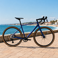 Vélo de gravier 12 vitesses avec cassette 44T, pédalier, freins à disque hydrauliques, cadre en aluminium 700c, guidon drop bar, fibre de carbone, léger