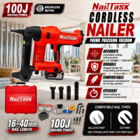Cloueur à béton industriel sans balais 20V Premium 100J NailTask DCCN100X2 à batterie lithium-ion pour terrasses résidentielles et poteaux de patio