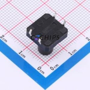 TS1213CJ 250gf 009 Tactile Switch Through hole Component (THT)-4P,12x12mm Switch Single Pole Single Throw 2.5N Through Hole 12mm - Product Image 2