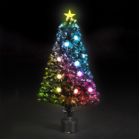 Arbre de Noël en fibre optique, décoration de fête à domicile, arbre de Noël artificiel en fibre optique de 8 pieds