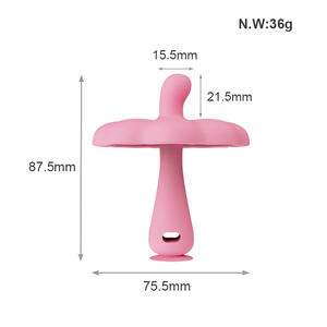 YC Jouet à mâcher et à secouer en silicone souple de qualité alimentaire 100% en forme de petit <span class=keywords><strong>champignon</strong></span>, pour bébés unisexes de 0 à 24 mois, couleur et logo personnalisés - Product Image 5