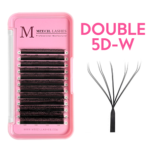 Nuevas Extensiones de Pestañas 5D W de Doble Capa, Premade Fans, Pestañas Suaves en Forma de W para Salón de Belleza, Venta al por Mayor - Product Image 1