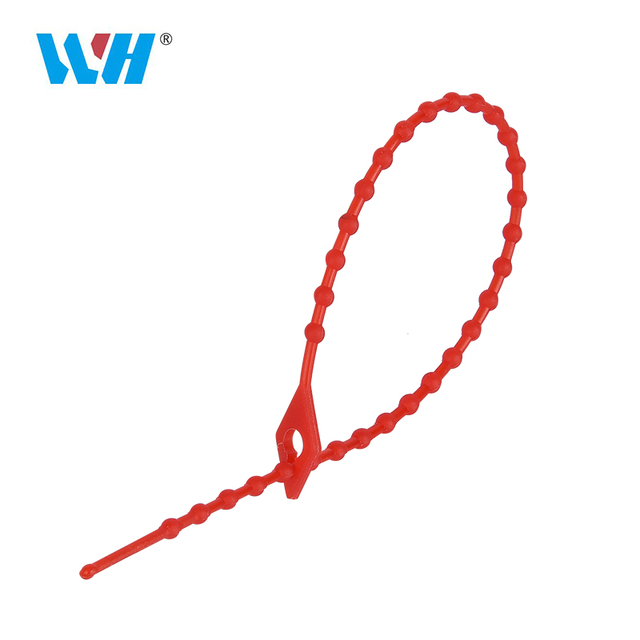 Fast Adjustable Cable Tie Silicone Reusable Strong Round Silicone Cable Ties