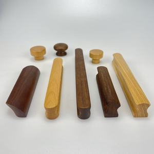 Wood World Furniture Decor Kitchen Cabinet <strong>Door</strong> Bedroom Furniture Wooden Solid Walnut Handle Pull Wood Handle <strong>Knob</strong> - Product Image 3