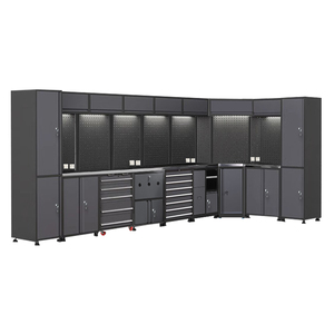 Banc de travail modulaire en acier robuste avec boîte à outils 12 tiroirs, serrure à clé, hauteur réglable - OEM pour <span class=keywords><strong>garage</strong></span> et atelier - Chariot à outils à roulettes - Product Image 1