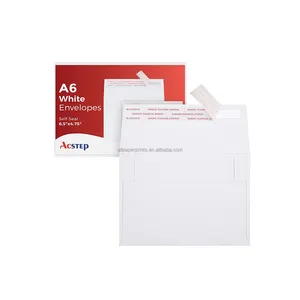 A6 конверты 6-1/2X4-3/4 дюйма самопечатные белые 4X6 бумажные конверты для бизнеса, документов, свадеб, приглашений, фотографий,