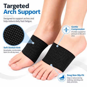 Manchons de soutien de la voûte plantaire en cuivre, Orthèses pour fasciite plantaire pour le soin des pieds, Manchon de compression pour les épine calcanéenne - Product Image 2