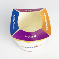 Gobelets à glace en papier jetables autrichiens personnalisés avec logo en forme de tourbillon 2026