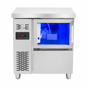 Machine à glaçons commerciale BIBO HY-150P refroidie à l'eau, 68 kg/24h, en acier inoxydable, sous comptoir, avec stockage de 15 kg - Product Image 1