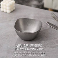 Vaisselle Vintage en Acier Inoxydable 304 Style Coréen Japonais Bols en Détresse Plats en Os Assiettes Profondes Assiettes à Baguettes