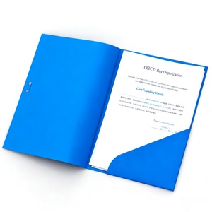 Customize Size Scratchproof Lamination Embossed Debossed Business Card Slot Eco-friendly Cardboard <b>File</b> Document Presentation - Product Image 1