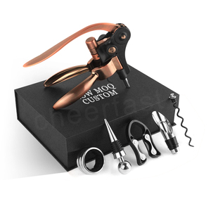 Good Idea Ensemble d'ouvre-bouteille Style lapin Ouvre-bouteille de vin Coffret cadeau avec vis en liège pour lapin Kit de tire-bouchon en cuivre Coffret cadeau - Product Image 1