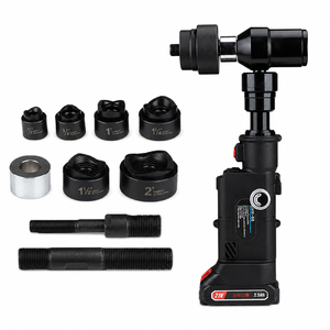 Cable <b>Puller</b> Hydraulic Conduit Bender Rechargeable Hole Puncher Straight Handle Electric Punch Tool With Multiple Dies - Product Image 1