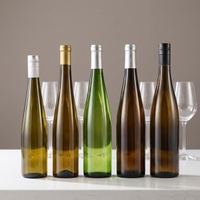 Bouteilles en verre cristallin vides vert foncé Marasca de 100 ml, 250 ml, 500 ml, 750 ml, 1 L avec bouchon à vis scellé pour huile d'olive de cuisson, personnalisables en gros