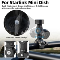 Support de fixation Starlink Mini, pince universelle réglable pour mât, support Starlink Mini avec adaptateur de tuyau pour camping-car, yacht, fourgonnette, bateau