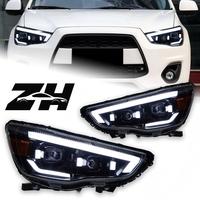 Ensemble de phares de remplacement pour Mitsubishi ASX 2013-2019, mise à niveau aftermarket, projecteur LED, feux de jour DRL, clignotants séquentiels