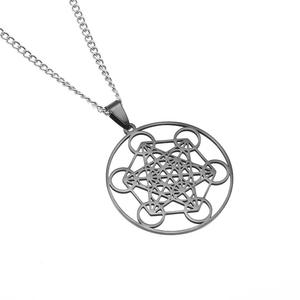 จี้สเตนเลสสตีลสามสีหกดาวแบบกลวงสำหรับผู้ชายและผู้หญิงสร้อยคอเครื่องประดับโซโลมอนทรงเรขาคณิตขายส่ง - Product Image 1