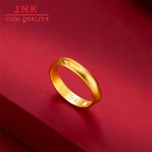 Anello Largo Placcato Oro con Motivo Pioggia di Meteore Stellati e Piuma Naturale, Stile Oro Placcato Vietnamita, Unisex, Consegna Tramite Trasmissione in Diretta - Product Image 3