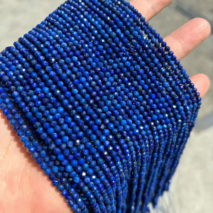 2mm 3mm <span class=keywords><strong>4mm</strong></span> 3A 5A 7A lapislázuli piedra facetada dura cuentas sueltas cuentas redondas para DIY pulsera collar fabricación de joyas - Product Image 6