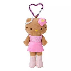 Nuevo Llavero de Peluche de Hello Kitty Marrón de la Colección Hawaii Holiday, Muñeco de Peluche de Hello Kitty Negra Surfista, Colgante de Peluche - Product Image 4