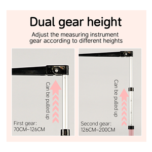 도매 190cm 휴대용 의료 stadometer 저렴한 공장 높이 측정 텔레스코픽로드 스틱 및 슬라이딩 헤드 피스와 눈금자 - Product Image 6