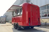Cuisine mobile fonctionnelle de remorque de camion de restauration rapide personnalisable pour les supports de rue extérieurs-pour la restauration de barbecue de hamburger