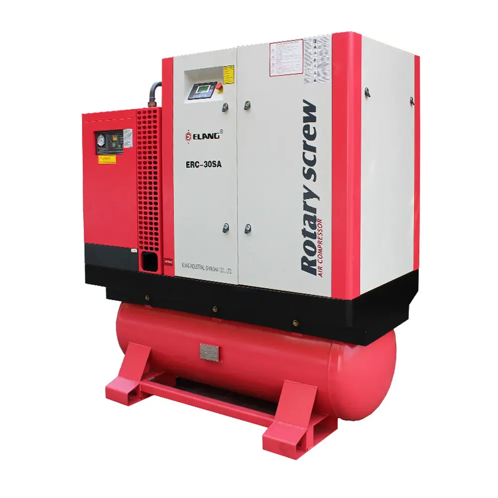 30HP 22KW 10 Bar Cheap Convenient Integrated Belt Driven Screw Air Compressor