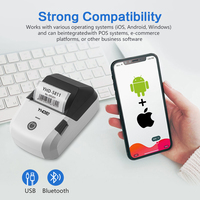 Mini imprimante portable de tickets USB BT 58 mm, imprimante thermique d'étiquettes et de reçus, idéale pour imprimer les factures de taxi, les factures de livraison express
