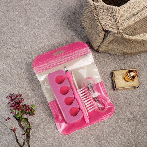 Nuevo Kit Portátil Mini de 6 Piezas para el Cuidado de las <span class=keywords><strong>Uñas</strong></span>, Color <span class=keywords><strong>Fucsia</strong></span>, Desechable, de Plástico, con Lima de <span class=keywords><strong>Uñas</strong></span> de Doble Cara <span class=keywords><strong>y</strong></span> Empujador de Cutículas |   Manicura - Product Image 5
