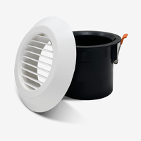 Couvercle de ventilation intérieur Système HVAC Diffuseur rond détachable en plastique ABS Persienne droite Évent d'air frais