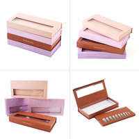 Boîte d'Emballage d'Ongles Press-on Haut de Gamme Marque Blanche avec Fenêtre, Étui Vide pour Ongles Press-on et Crème Contour des Yeux