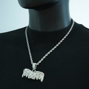 Collier pendentif dentaire en or pour homme, style hip-hop, incrusté de diamants, cool et tendance pour le quotidien - Product Image 1