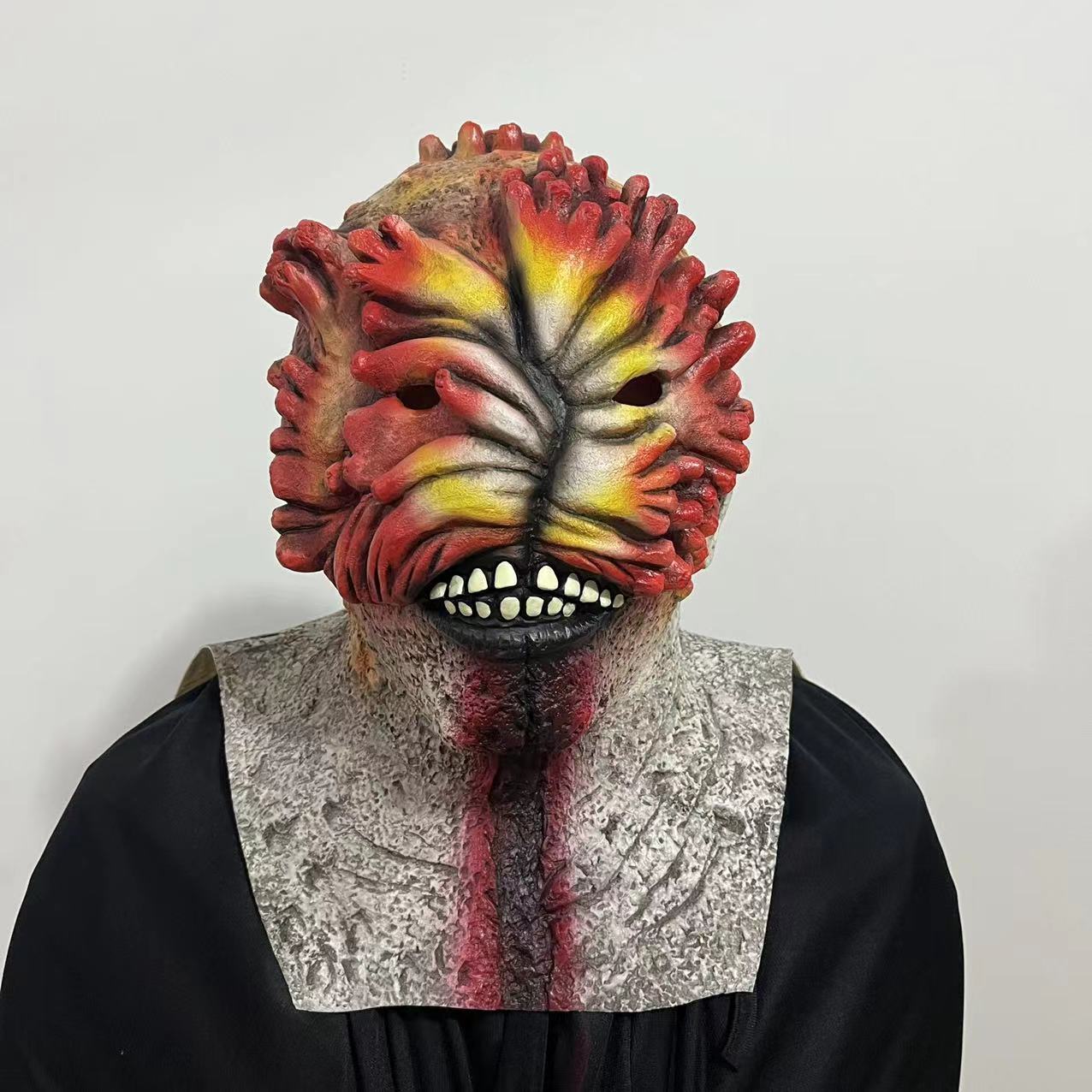 Halloween Horror Maske Set – Latexmaske Mit Plasma & Kunststoffmesser, Gruselig Für Partys & Kostüme