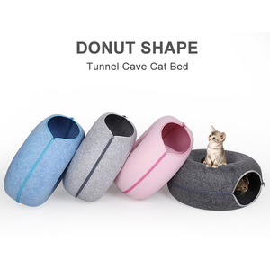 Túnel redondo con forma de donut para gato, juguete divertido desmontable, cueva de fieltro para gato, jaula para cama, <span class=keywords><strong>casa</strong></span>, nuevo diseño, venta al por mayor de fábrica - Product Image 2
