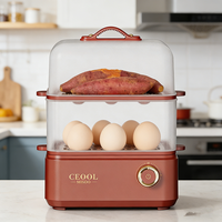 Vente en gros de mini cuiseur électrique à la vapeur pour petit déjeuner cuiseur à oeufs chaudière automatique cuiseur à oeufs cuiseur électrique cuiseur à vapeur