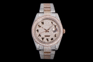 Reloj Mecánico de Buceo de Súper Calidad, 41 mm, Fábrica TW, Acero 904L, Movimiento 2824, Dos Tonos, Cielo Estrellado Dorado, Diamantes de Imitación - Product Image 3