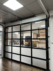 Puerta de garaje de vidrio Individual Doble usa puerta de garaje de aluminio casa moderna puerta de garaje - Product Image 6