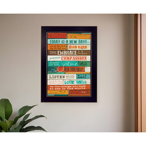 Poster con stampa incorniciata nera HMS un nuovo giorno 1 Wall Art - Product Image 1