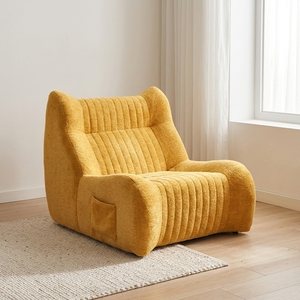 Sillón Sofá Minimalista Moderno, Diseño de Oruga de Chenilla, para Sala de Estar, Dormitorio, Balcón, Asiento Reclinable - Product Image 5