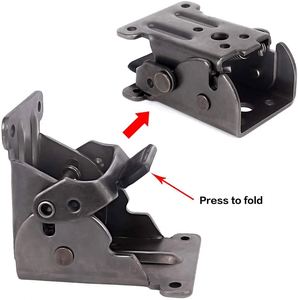 Iron <b>Folding</b> Brackets with Self-Lock Hinges for <b>Table</b> Bed Legs-Outdoor Workshop Use Durable Support - Product Image 6