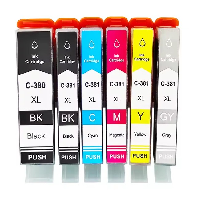 BCI-380 BCI381 BCI380 Compatible Ink Cartridge for Canon PIXUS TR703 TR7530 TR8530 TR8630 TS6130 TS6230 TS6330 TS7330 Printer